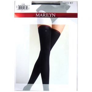 Marilyn COCO N17 R3/4 pończochy  black/red